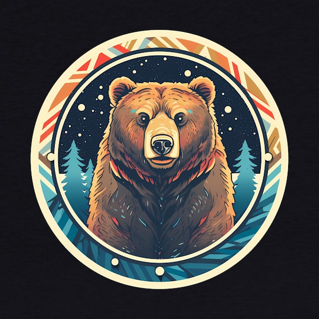 Grizzly Bear in Ornmament , Love Bears by dukito